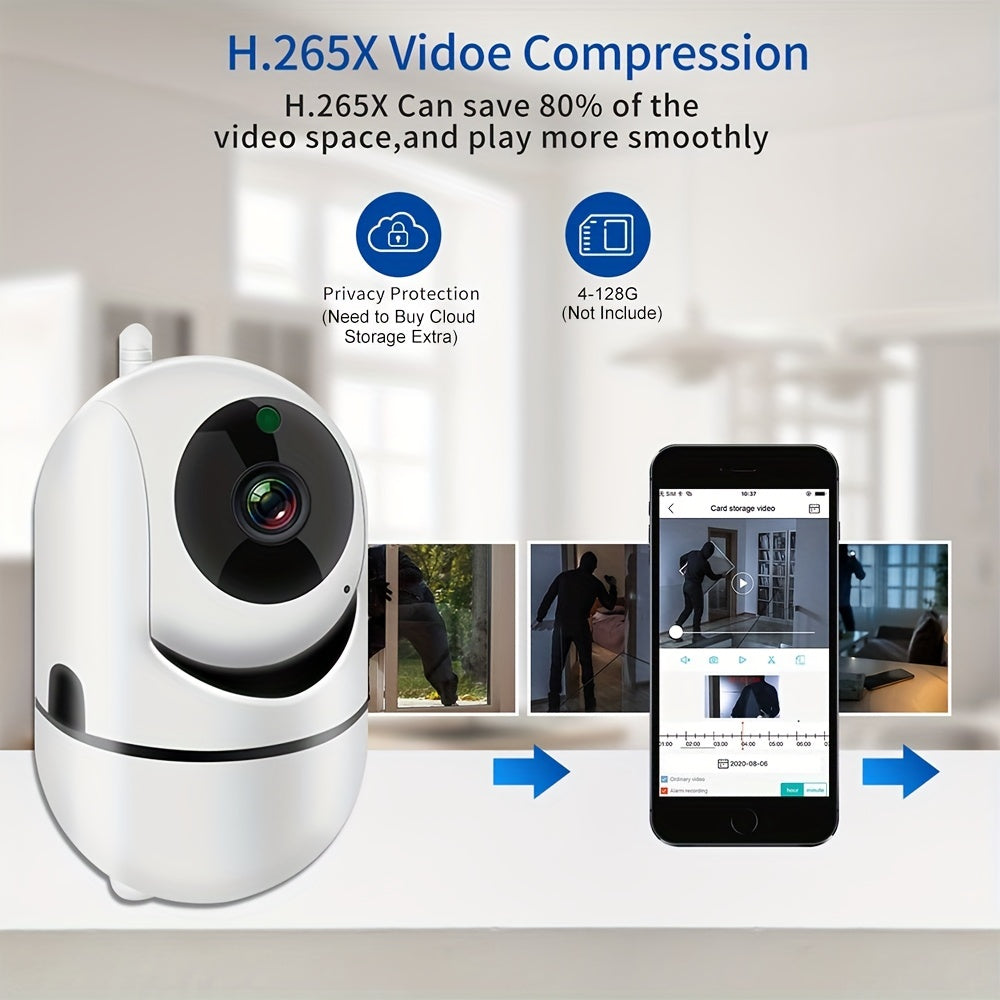 HD Camera, 2.4G Wireless Wifi Security Home Camera, Baby And Pet Monitor, 1080P Wireless Automatic Tracking Monitor, Motion Detection And Tracking, Night Vision, Two-way Voice, High Security - Digital Edges | Online Electronics Store