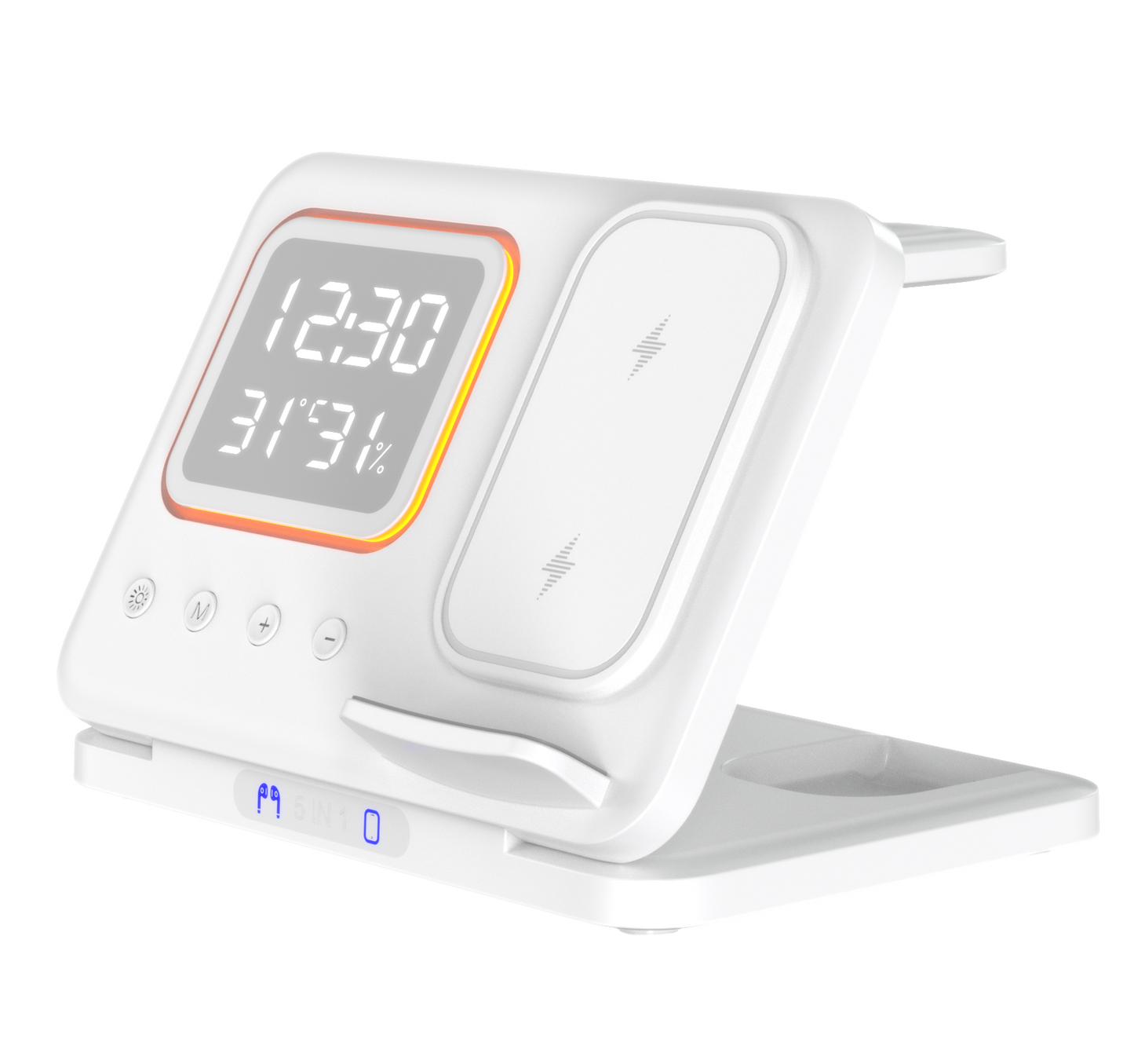 Phone Stand Tabletop 15w Fast Charging 5 in One Universal Wireless Charger Desk Charger for Iphone