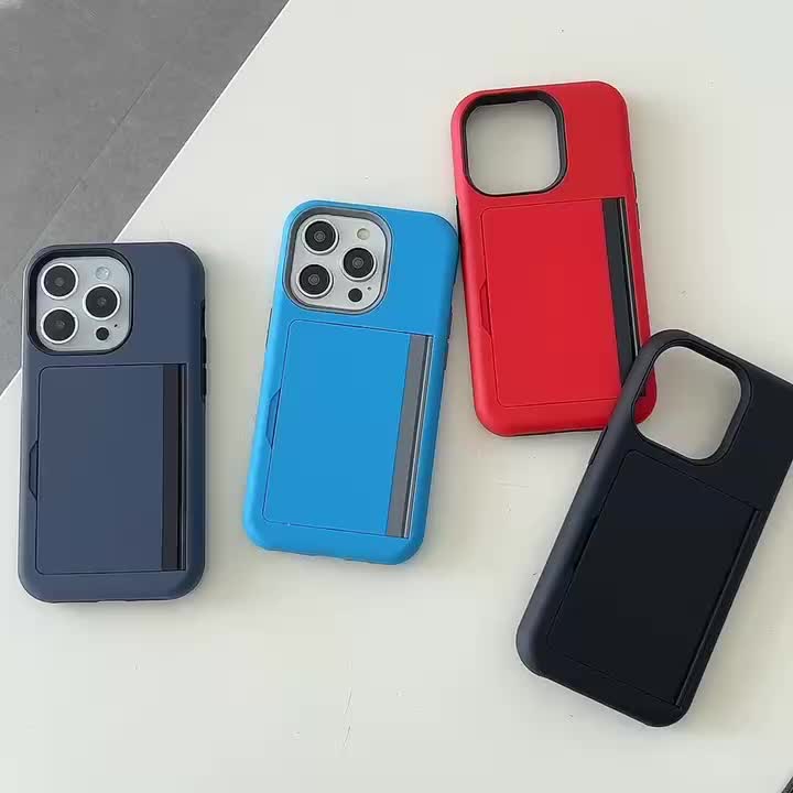 Smooth Feeling Protective Case For IPhone 14 13 12 11 Case Can Hold Two Cards Phone Case Can Protect Lens - Digital Edges | Online Electronics Store