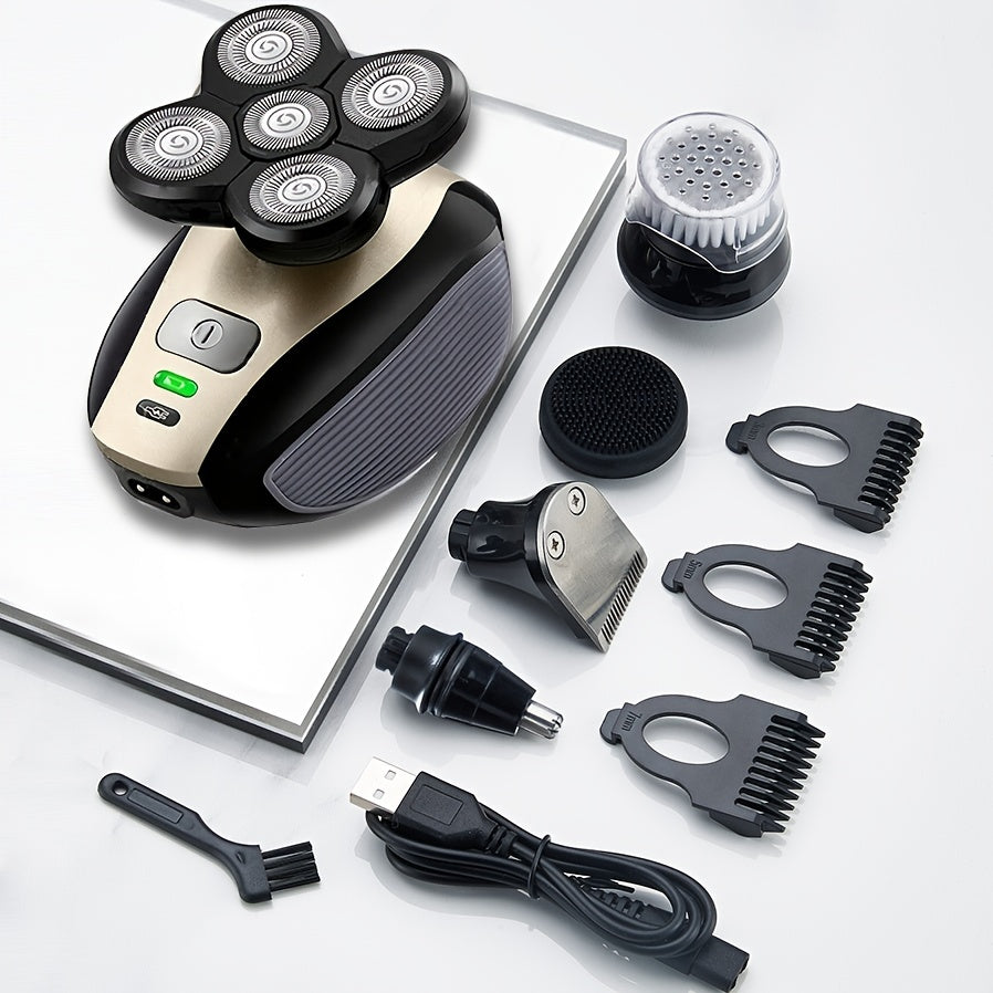 Ultimate Electric Head Shaver - Cordless, Rechargeable, Waterproof with Rotary Blades, Clippers, Nose Trimmer, Massager - USB Charging - Digital Edges | Online Electronics Store