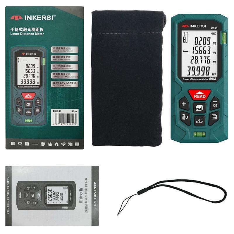 INKERSI Laser Rangefinder Digital Tape Measure 40M/70M/120m High Precision Laser Distance Meter Roulette Range Finder No Battery - Digital Edges | Online Electronics Store