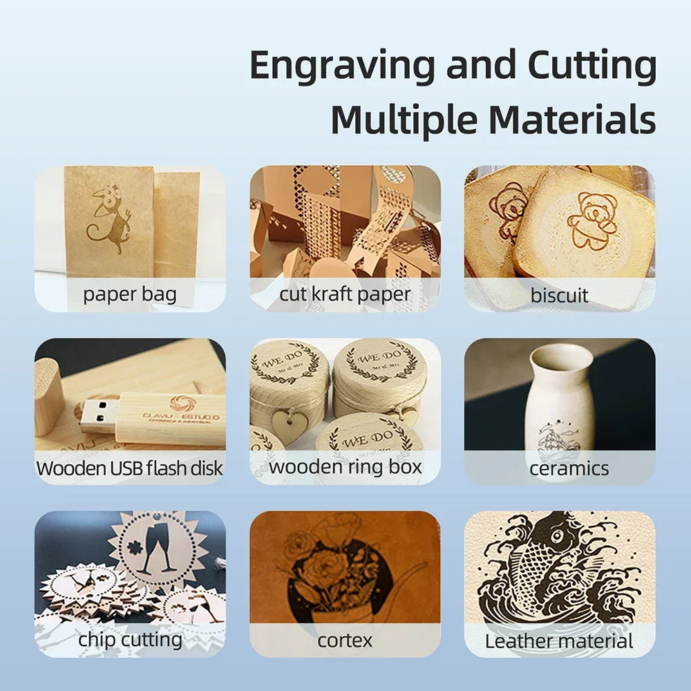 Laser Engraver Machine Diy CNC Engraving Machine 7W/15W Portable for Woodworking Metal Logo Leather Bamboo - Digital Edges | Online Electronics Store