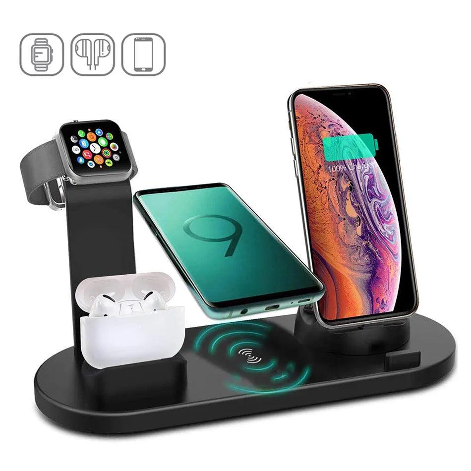 15W 7 in 1 Wireless Charger Stand Pad For iPhone 14 13 12 11 XR Apple Watch Airpods Pro iWatch 8 7 6 Fast Charging Dock Station