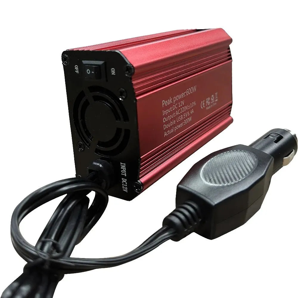 Inverter 12v 50hz 600W Portable Vehicle-mounted Household Converter DC 12v To AC 220V Universal Socket With 5.4A USB