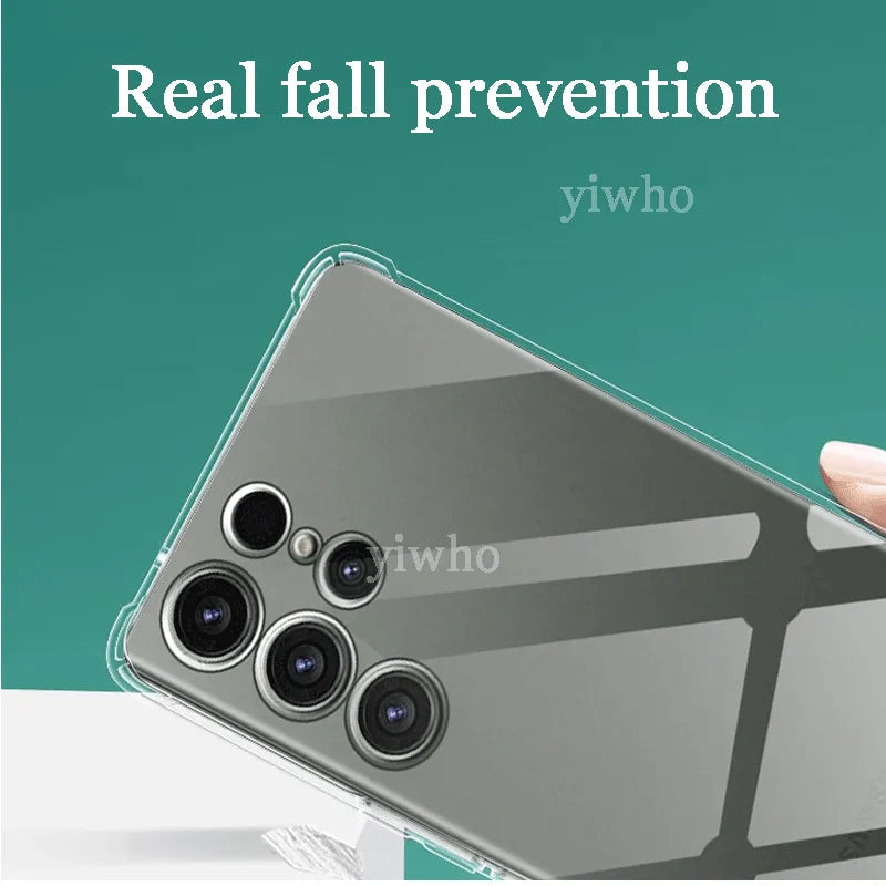 Shockproof Clear Silicone Soft Back Case For Samsung S23 S22 S21 Ultra plus note20 Galaxy S 23 22 21 FE + Phone Cases Covers - Digital Edges | Online Electronics Store