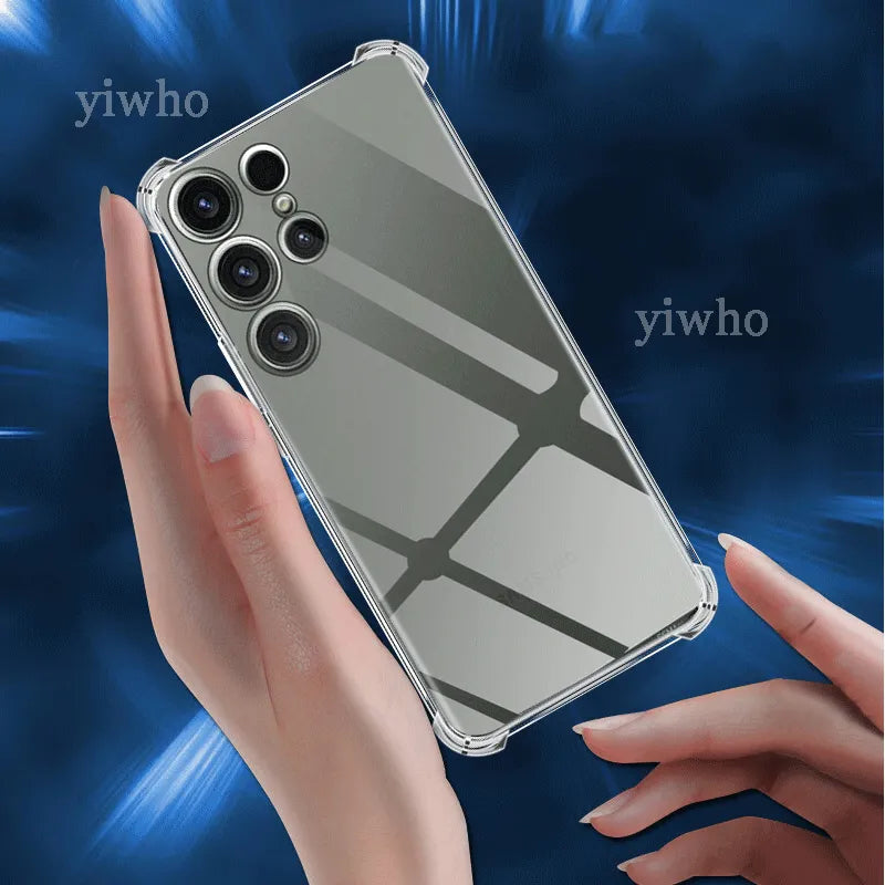 Shockproof Clear Silicone Soft Back Case For Samsung S23 S22 S21 Ultra plus note20 Galaxy S 23 22 21 FE + Phone Cases Covers - Digital Edges | Online Electronics Store