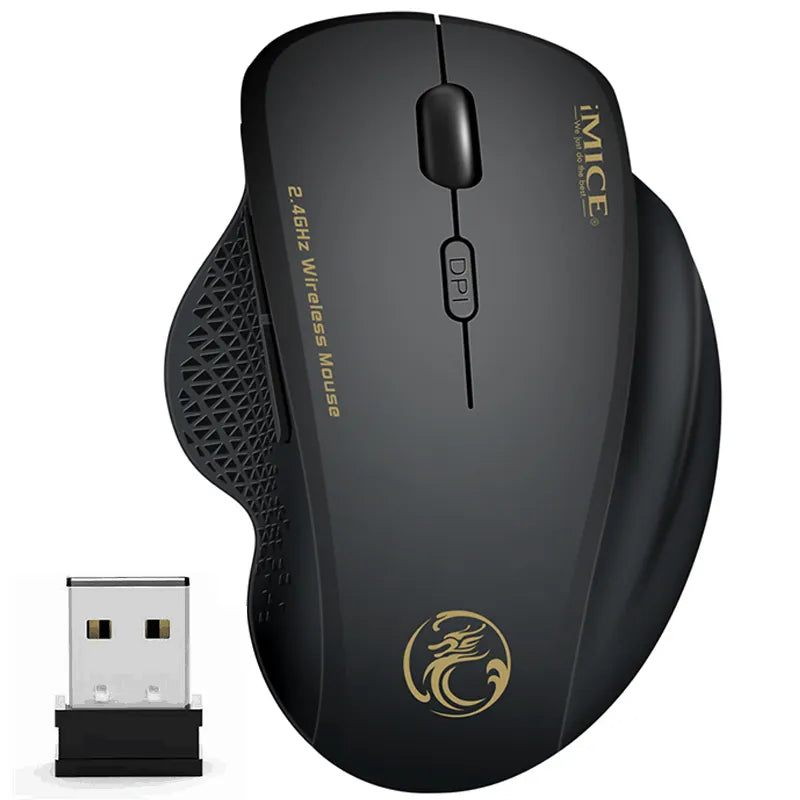 Mouse Wireless Silenzioso Bluetooth 5.0 Con DPI Regolabile – Per Laptop, Tablet, PC, Nero