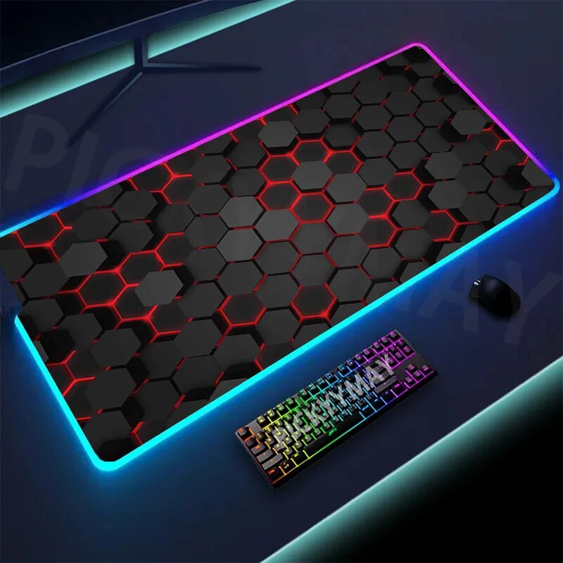 best Geometry Large RGB Gamer Mousepad