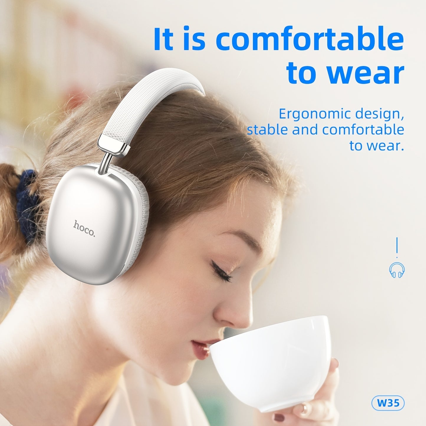 HOCO W35 Wireless Headphone Sport HiFi Music Headset - Digital Edges | Online Electronics Store
