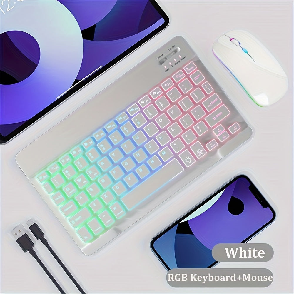 Ultra-Slim Backlit Wireless Keyboard And Mouse For Android/Windows Phone/Tablet, iPad - Digital Edges | Online Electronics Store