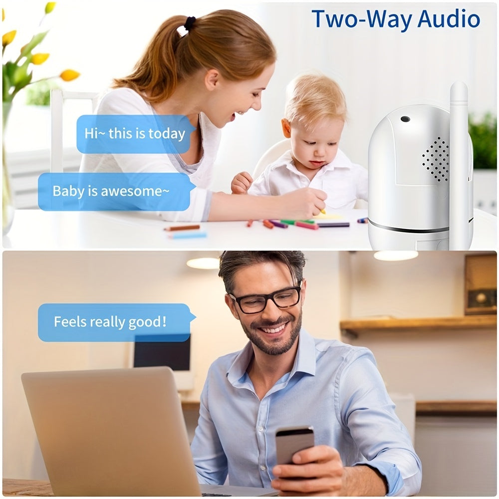HD Camera, 2.4G Wireless Wifi Security Home Camera, Baby And Pet Monitor, 1080P Wireless Automatic Tracking Monitor, Motion Detection And Tracking, Night Vision, Two-way Voice, High Security - Digital Edges | Online Electronics Store