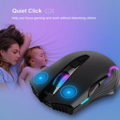 Virtual anti sleep wireless mouse