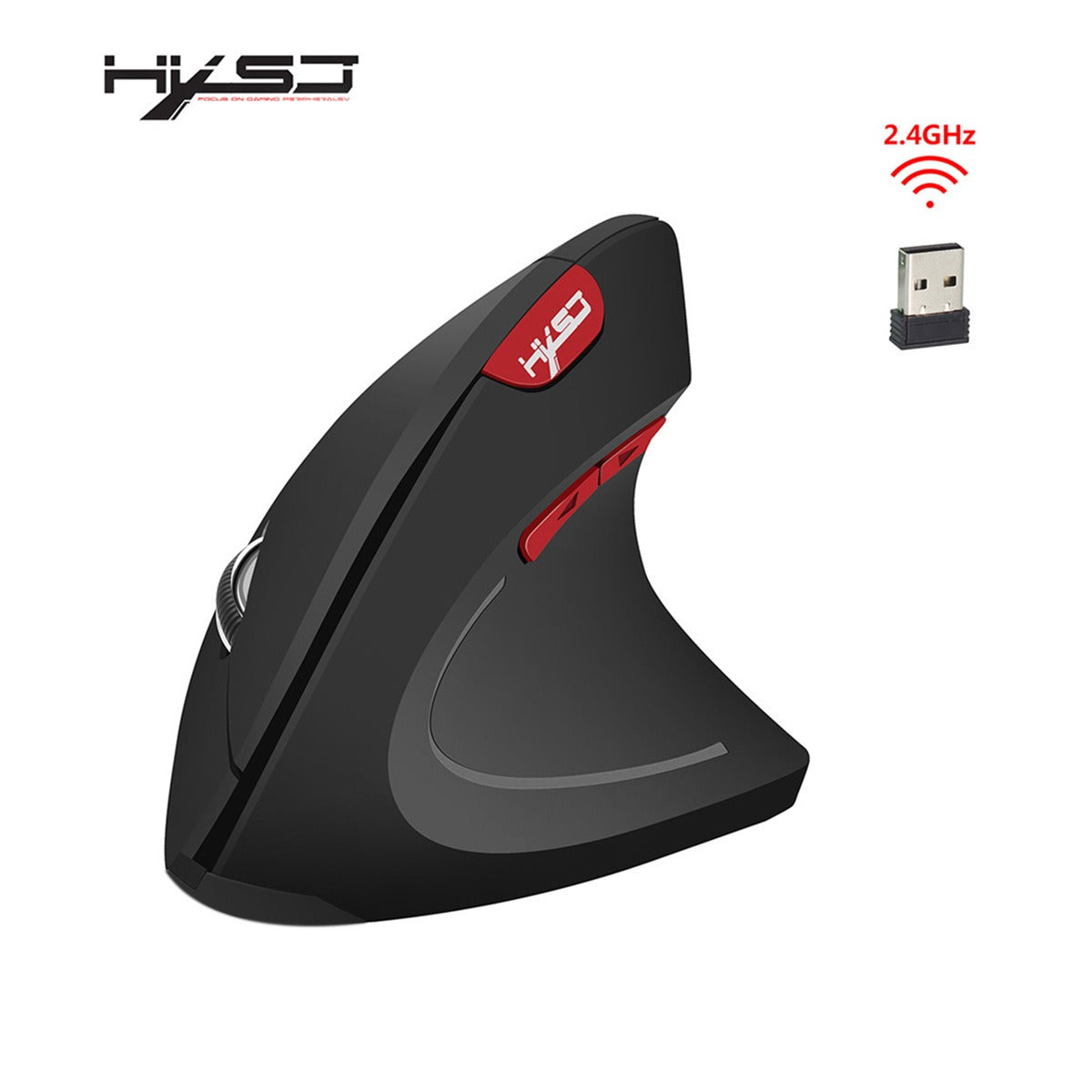 Wireless Mouse 2.4G Vertical Health Mouse External Battery 6D Design Computer Office