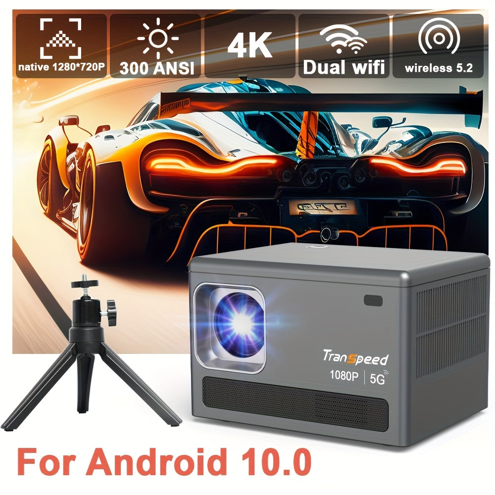 Projector 300ANSI 12000 Lumens UK Plug With Android 10.0 Support 4K 5.08meterscreen Wireless 5.2 1280*720P Home Theater Outdoor Portable - Digital Edges | Online Electronics Store