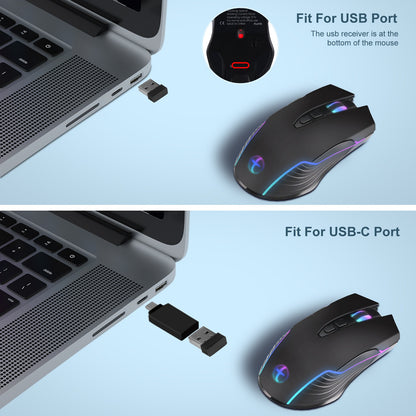 Virtual anti sleep wireless mouse