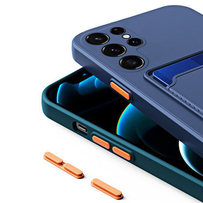 Ultra-thin Shockproof Case Soft Cover With Card Slots For Samsung Galaxy S22 Ultra S22 Plus S21 FE A72 A22 5G A22 4G A33 5G A53 5G A13 4G A73 5G A54 A14 5G - Digital Edges | Online Electronics Store