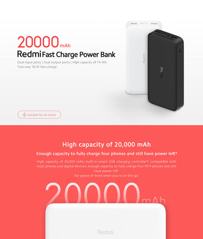 20000mAh Redmi 18W Fast Charge Power Bank – additional product photo 2