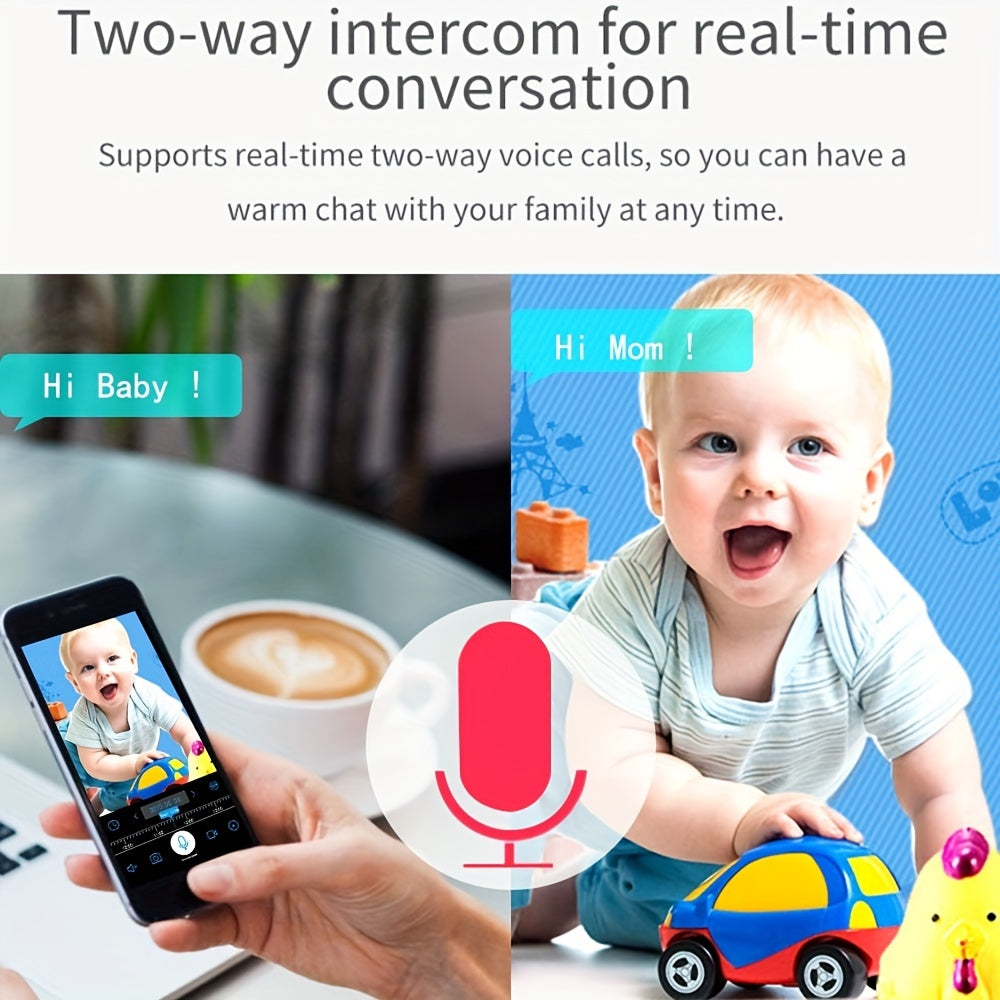 HD Camera, 2.4G Wireless Wifi Security Home Camera, Baby And Pet Monitor, 1080P Wireless Automatic Tracking Monitor, Motion Detection And Tracking, Night Vision, Two-way Voice, High Security - Digital Edges | Online Electronics Store