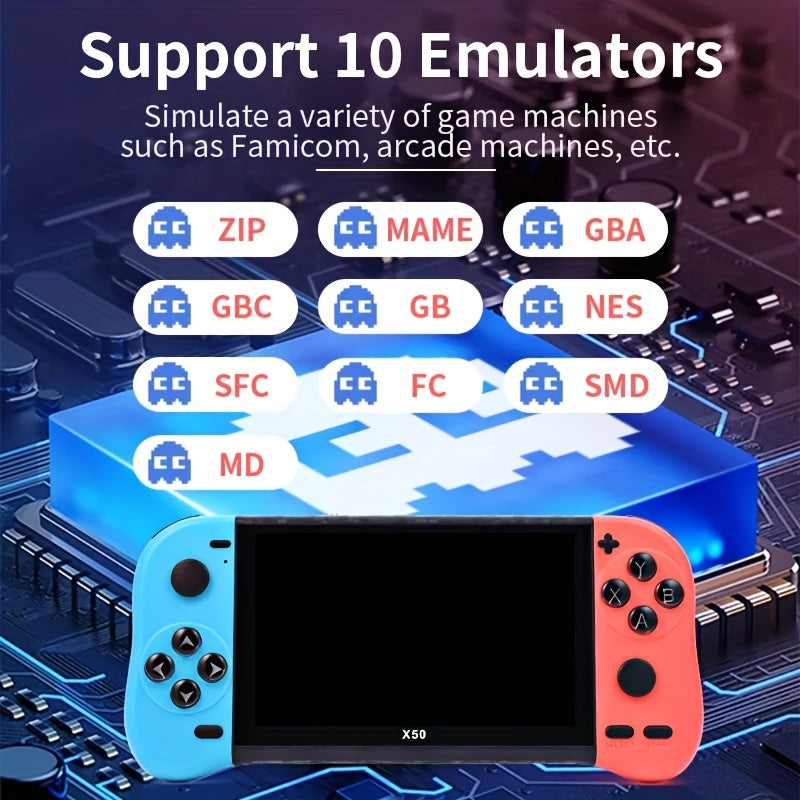 X50 HD Screen Game Console Portable Gamepad 12.95cm Retro Handheld Game Player HD TV Output For Children Kids Gift - Digital Edges | Online Electronics Store