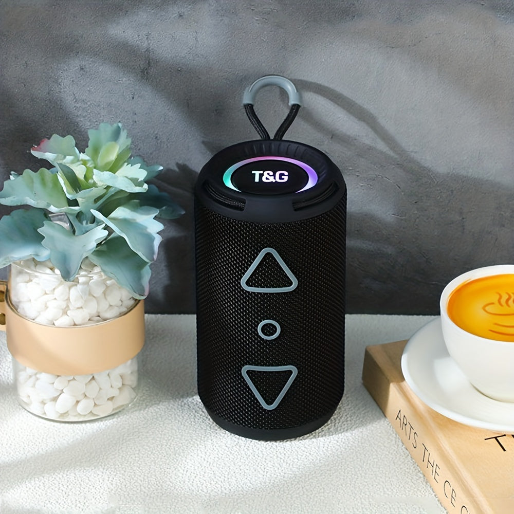 T&G656 RGB Light Wireless Cylinder BT Speaker Portable Book Outdoor Waterproof - Digital Edges | Online Electronics Store