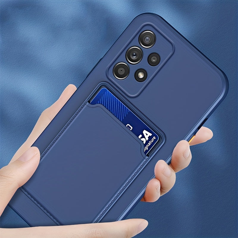 Premium Black Protective Cover for Samsung S21/S22/S23/A52/A72/A73/M53/M33/A33/A34/A54/A32/A12/Note20u - Insertable Card Slot & Superior Skin-Feeling - Digital Edges | Online Electronics Store