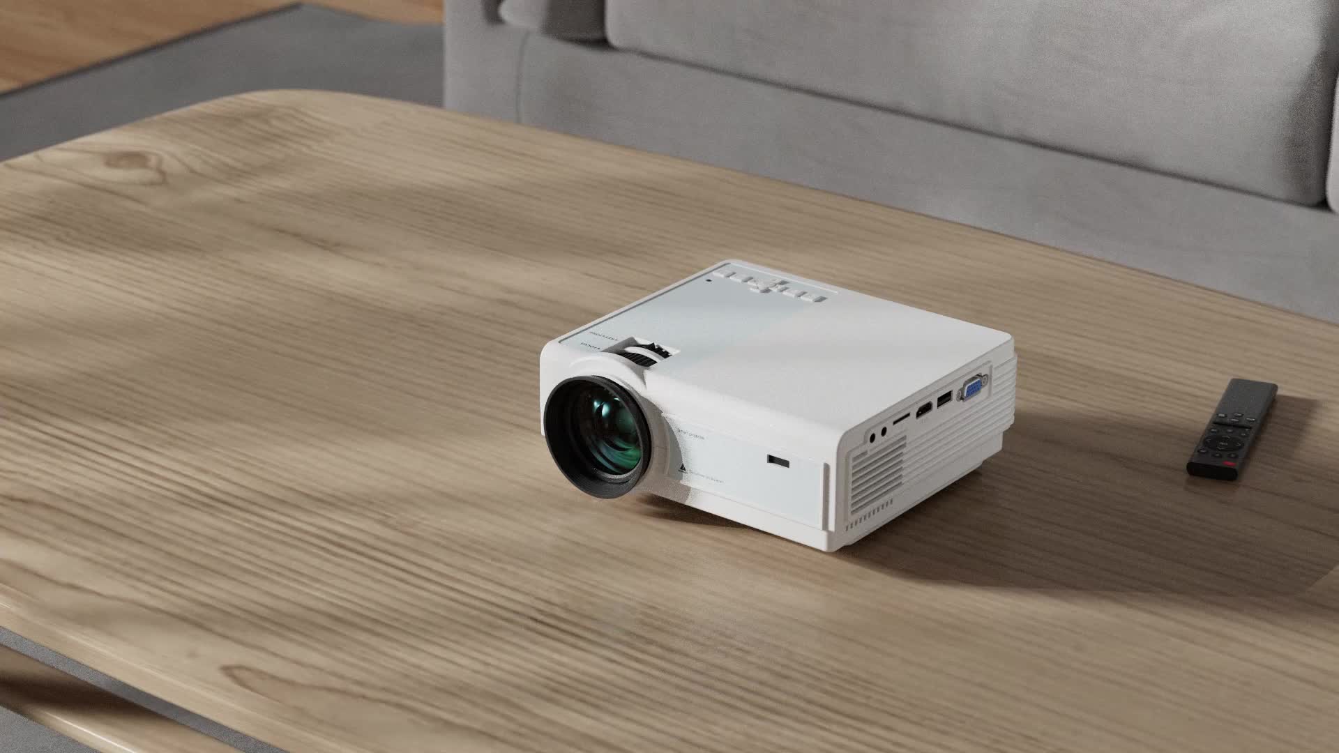 Projector With WIFI And BT, Full HD 1080P Mini Projector For iPhone, 5G Short Throw Movie Projector For Home Cinema, Small Outdoor Projector With Speaker, USB, VGA - Digital Edges | Online Electronics Store