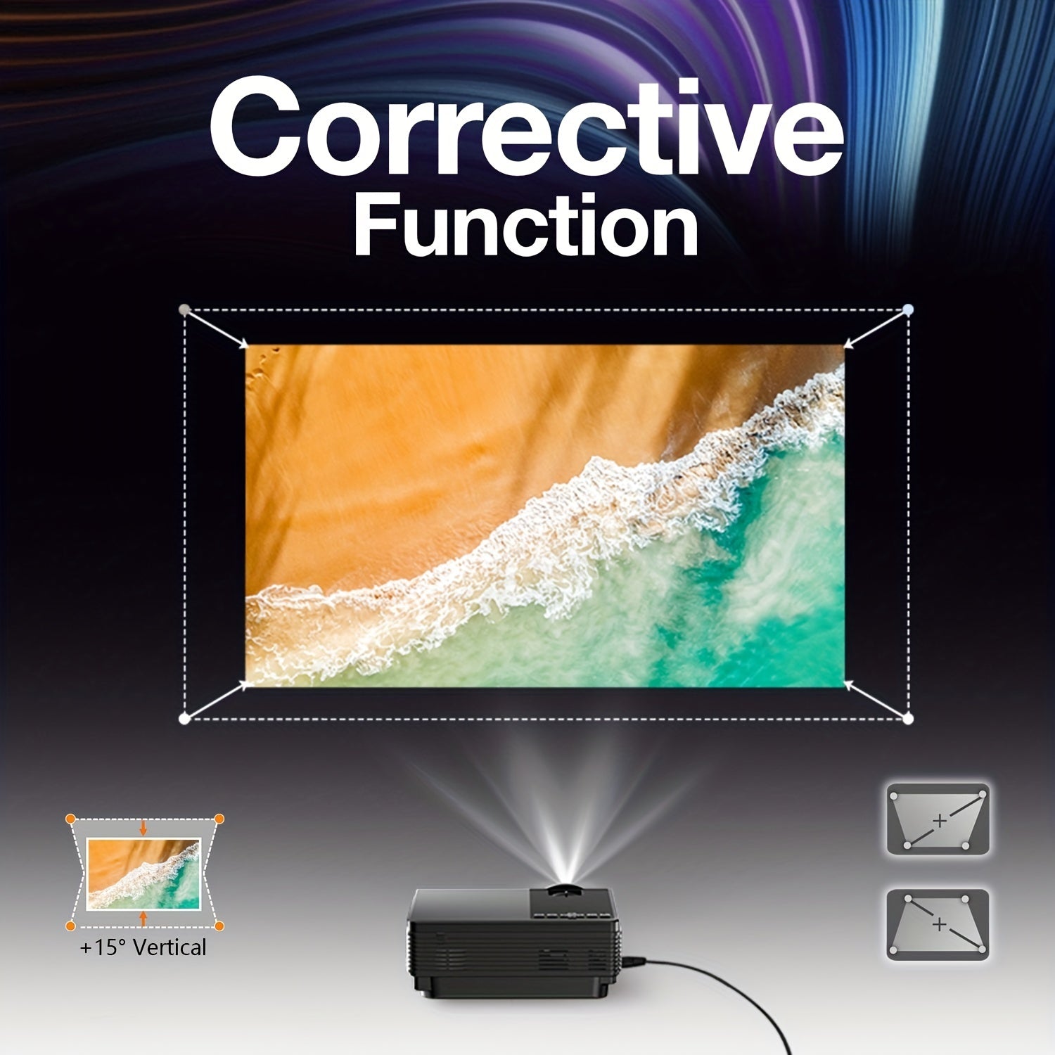 Projector With WIFI And BT, Full HD 1080P Mini Projector For iPhone, 5G Short Throw Movie Projector For Home Cinema, Small Outdoor Projector With Speaker, USB, VGA - Digital Edges | Online Electronics Store