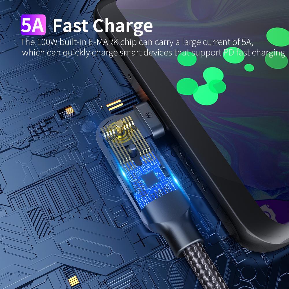 100W USB C to Type C Cable USBC PD Fast Charging Wire Cord for MacBook Pro Xiaomi POCO Huawei iPad Samsung USB-C Cable 3M - Digital Edges | Online Electronics Store