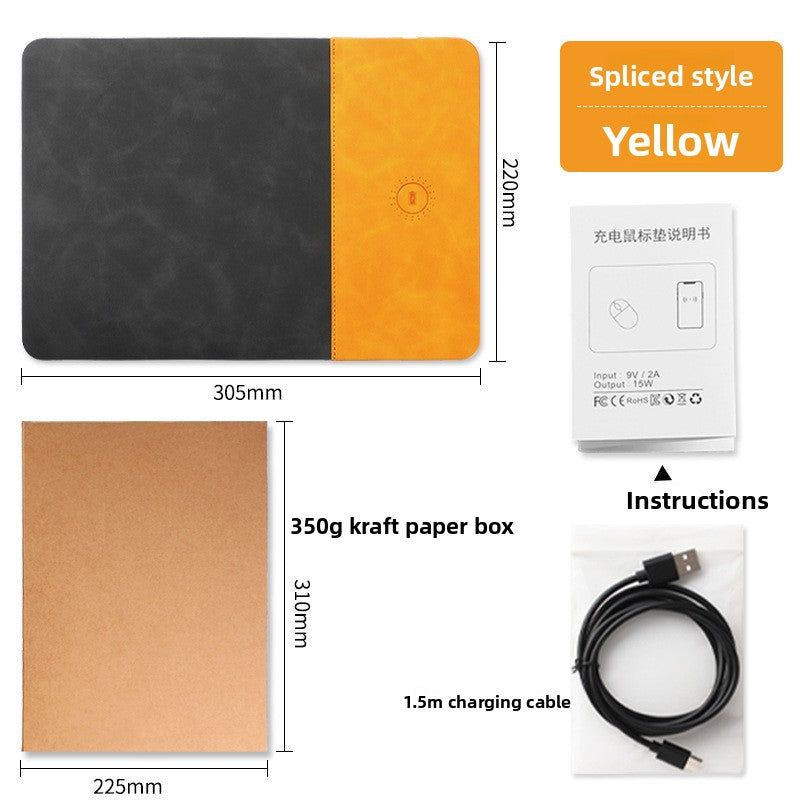 15W Wireless Charging Mouse Pad Desk Mat