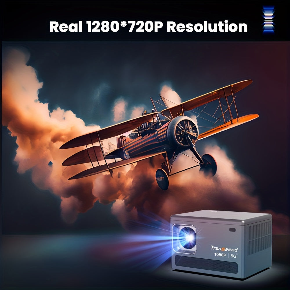 Projector 300ANSI 12000 Lumens UK Plug With Android 10.0 Support 4K 5.08meterscreen Wireless 5.2 1280*720P Home Theater Outdoor Portable - Digital Edges | Online Electronics Store