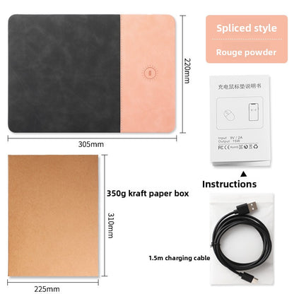 15W Wireless Charging Mouse Pad Desk Mat