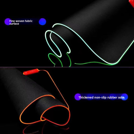 RGB Gaming Mouse Pad Oversized Grid LED Desk Mat Thickened Natural Rubber – Digital Edges