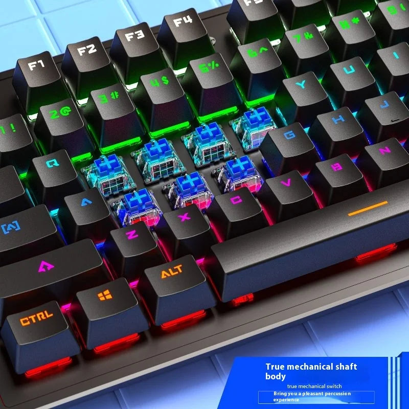 K880 Hot Swappable Mechanical Keyboard, Esports Game, Green Axis Office Computer Keyboard, Wired Mechanical Keyboard
