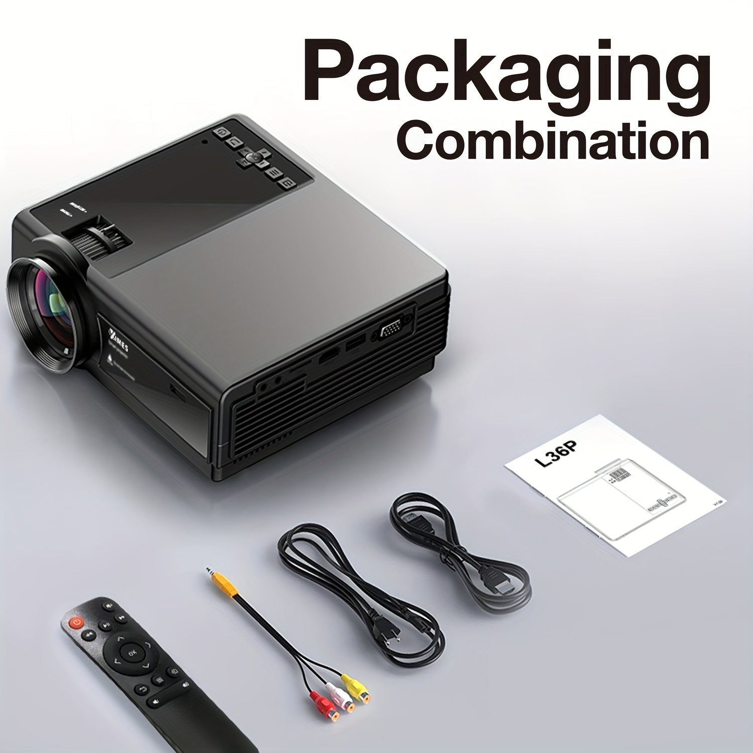 Projector With WIFI And BT, Full HD 1080P Mini Projector For iPhone, 5G Short Throw Movie Projector For Home Cinema, Small Outdoor Projector With Speaker, USB, VGA - Digital Edges | Online Electronics Store
