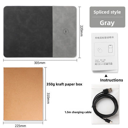 15W Wireless Charging Mouse Pad Desk Mat