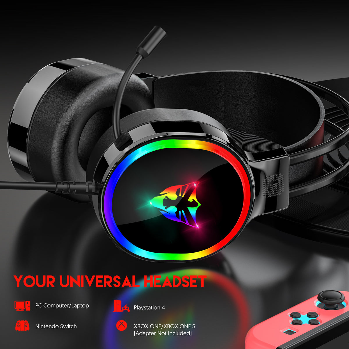 E-sports game headphones with microphone – additional product photo 5