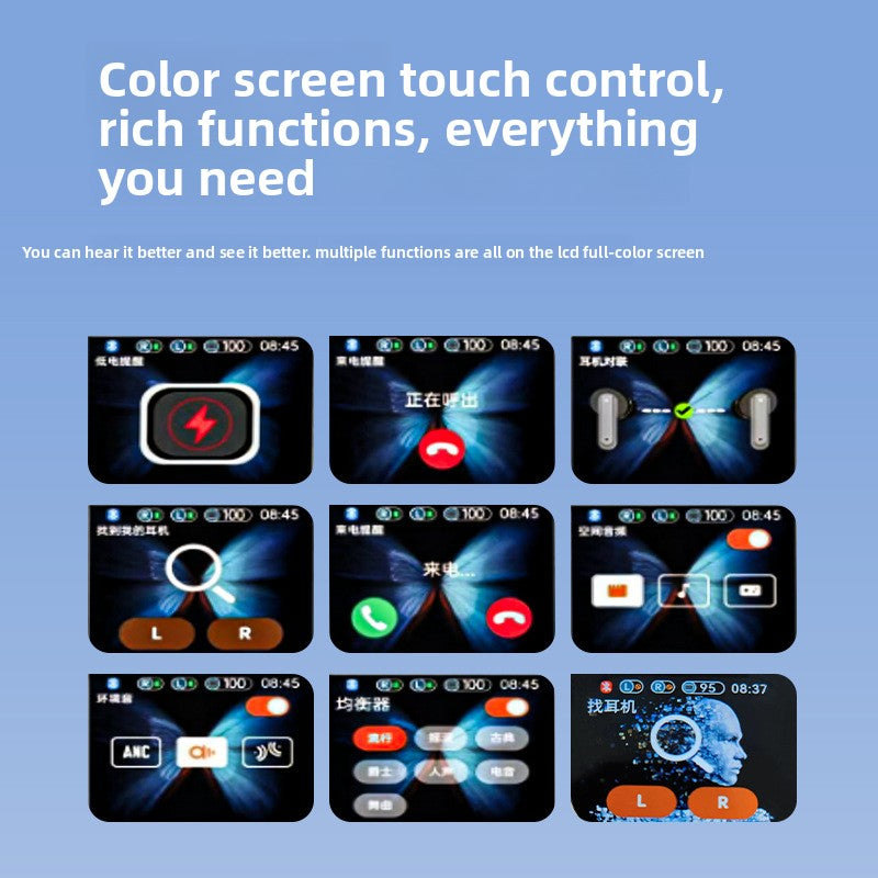 Full Color Screen Wireless Bluetooth Headphones with AI Translation – additional product photo 2