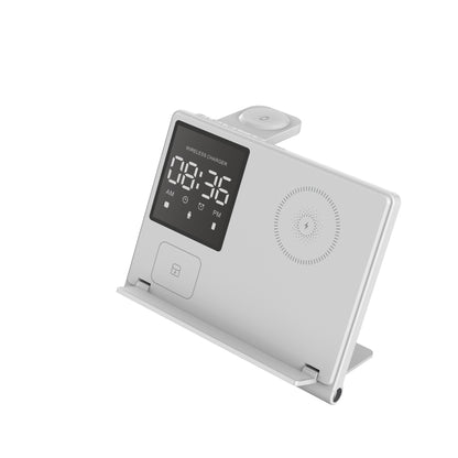 5-in-1 Pixel Animation Foldable Wireless Charger Stand Pad for Mobile Phone Smart Watch Earphone