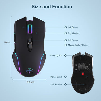 Virtual anti sleep wireless mouse
