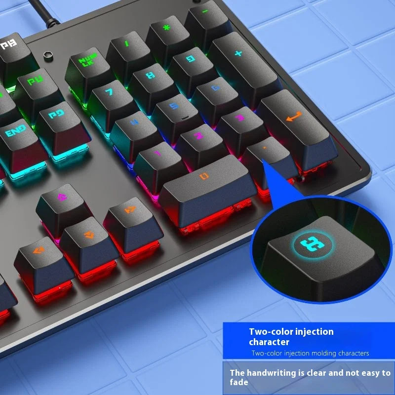 K880 Hot Swappable Mechanical Keyboard, Esports Game, Green Axis Office Computer Keyboard, Wired Mechanical Keyboard