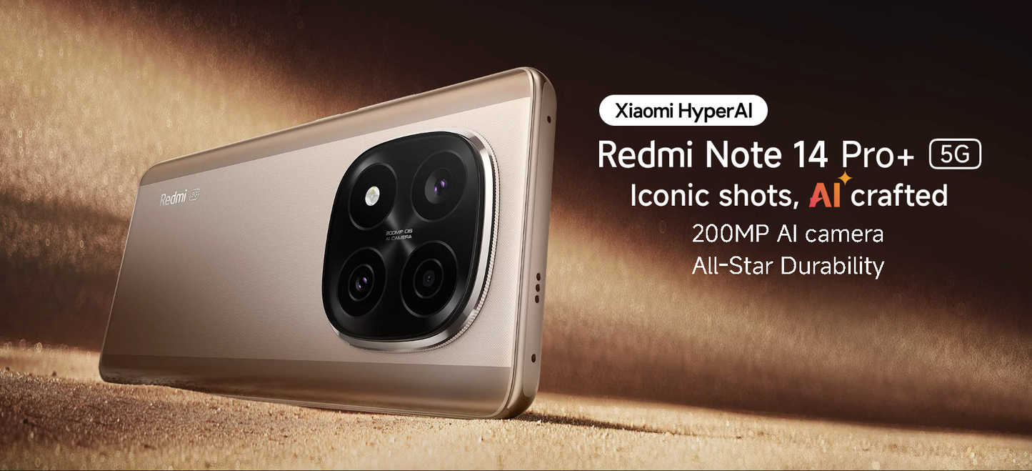 Redmi Note 14 Pro + 5G - 8GB/256GB,  12GB/512GB