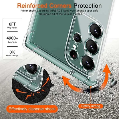 Clear PU Shockproof Back Case For Samsung Galaxy S24 S23 S22 Ultra S21 S20 FE S10 S9 S8 Plus ransparent Case - Digital Edges | Online Electronics Store