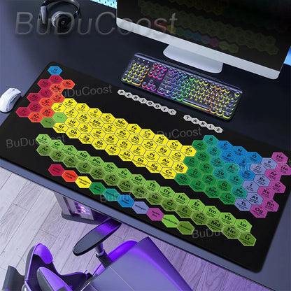 HD Periodic Table Of Elements Xxl Desk Mat PC Extended Mousepad Gamer Computer Mouse Pad Gaming Keyboard Mats Office Accessories
