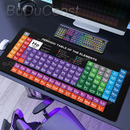 HD Periodic Table Of Elements Xxl Desk Mat PC Extended Mousepad Gamer Computer Mouse Pad Gaming Keyboard Mats Office Accessories