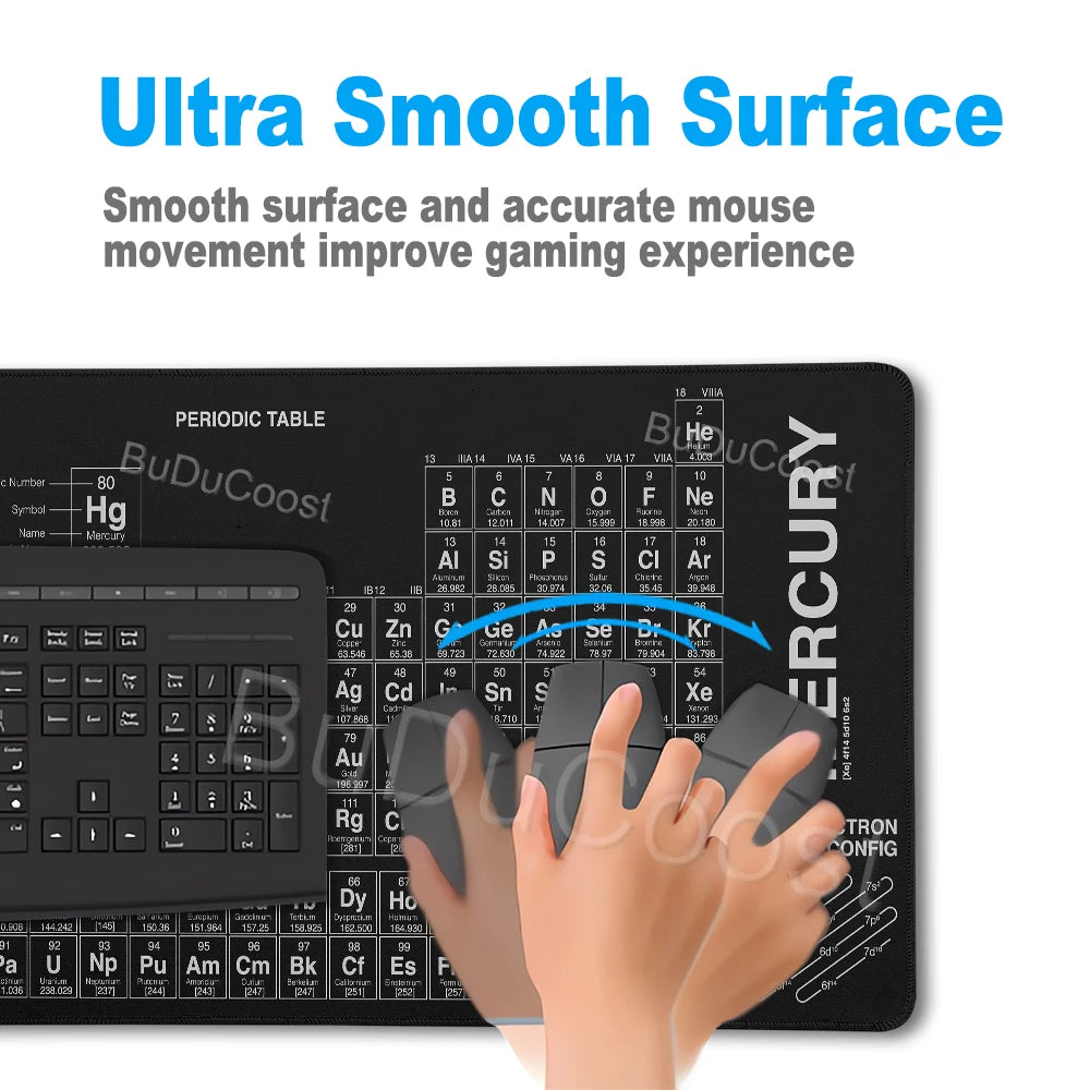 HD Periodic Table Of Elements Xxl Desk Mat PC Extended Mousepad Gamer Computer Mouse Pad Gaming Keyboard Mats Office Accessories