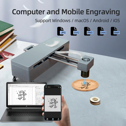 Laser Engraver Machine Diy CNC Engraving Machine 7W/15W Portable for Woodworking Metal Logo Leather Bamboo - Digital Edges | Online Electronics Store