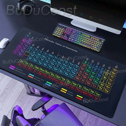 HD Periodic Table Of Elements Xxl Desk Mat PC Extended Mousepad Gamer Computer Mouse Pad Gaming Keyboard Mats Office Accessories