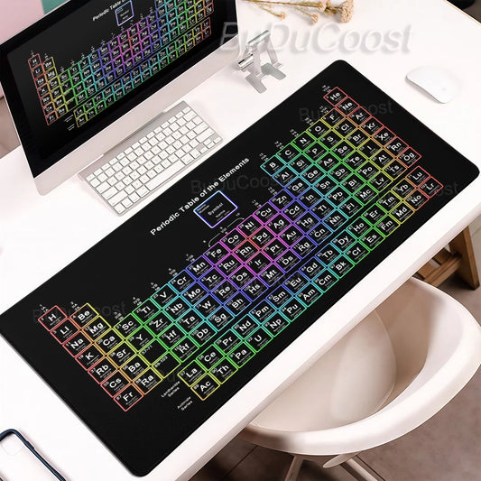 HD Periodic Table Of Elements Xxl Desk Mat PC Extended Mousepad Gamer Computer Mouse Pad Gaming Keyboard Mats Office Accessories
