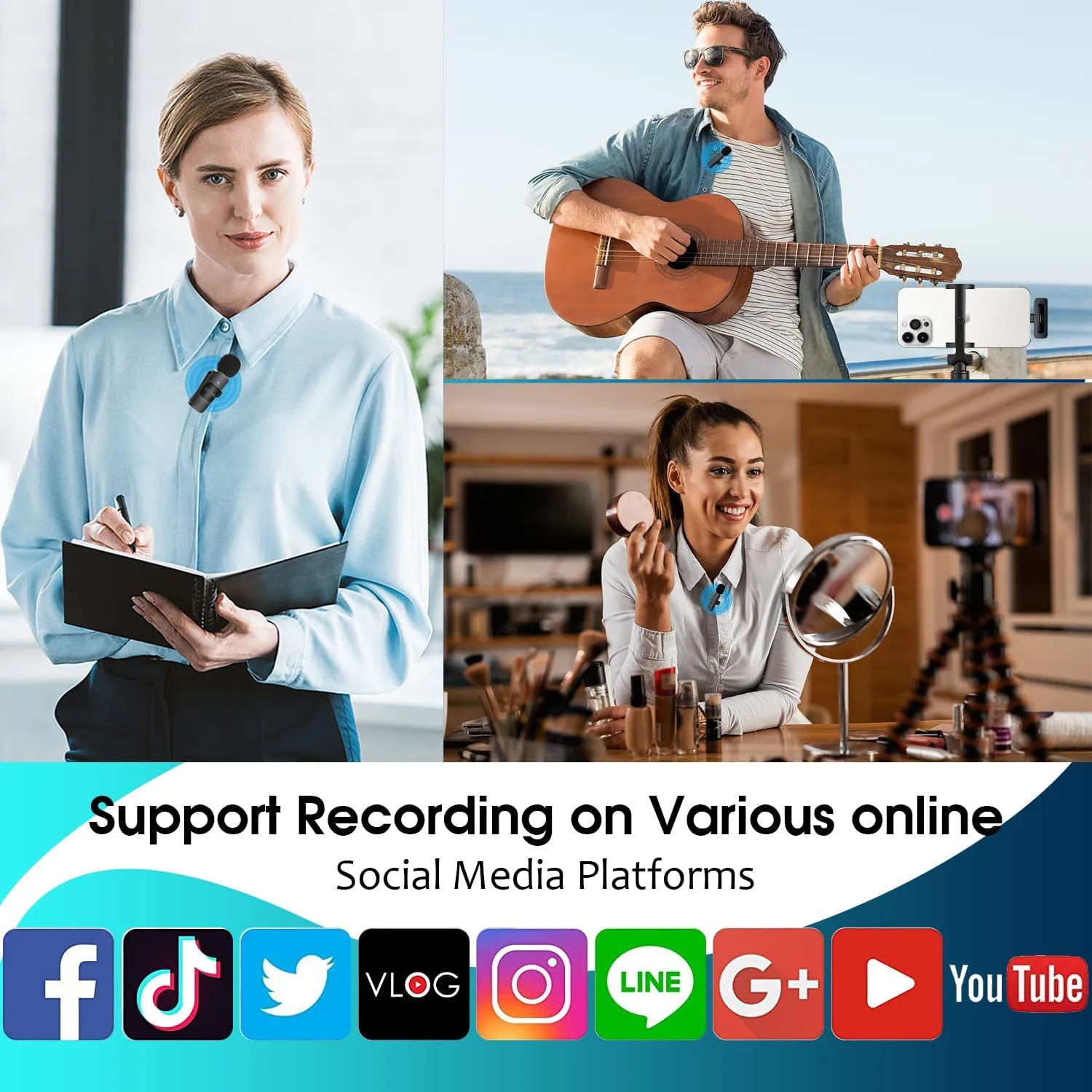 BOYA BY-V Professional Wireless Lavalier Mini Microphone for iPhone iPad Android Live Broadcast Gaming Recording Interview Vlog - Digital Edges | Online Electronics Store