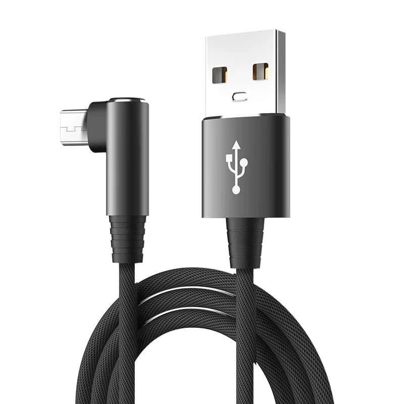 3pieces 3A Fast Charging Micro USB Elbow Cable for Game for Samsung Xiaomi Redmi POCO Huawei Honor Cell Phone Charger USB Cables - Digital Edges | Online Electronics Store